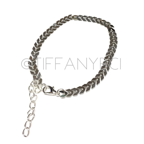 Boho Silver Adjustable Ankle Bracelet - Picture 5 of 8